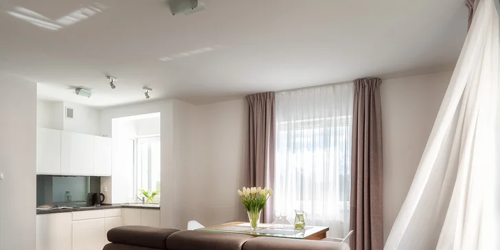 Moderní apartmány u Baltu: strava, neomezený wellness, skvělá herna i sleva do spa