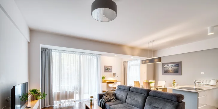 Moderní apartmány u Baltu: strava, neomezený wellness, skvělá herna i sleva do spa