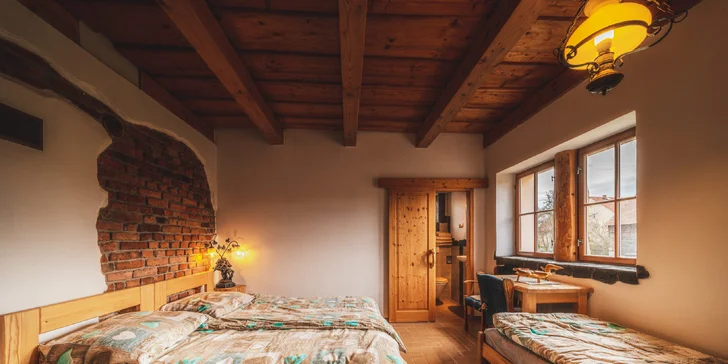Romantický srub na Rabštejnsku: možnost vyjížďky na koních, skvělé místo pro pozorování hvězd
