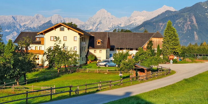 Horský penzion v rakouských Alpách: pokoje či apartmány s jídlem i bez jídla a venkovní bazén