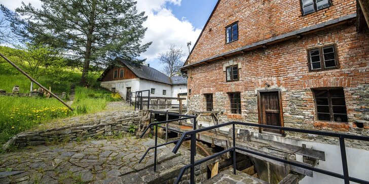 Prohlídka historického vodního mlýna Wesselsky v Odrách i piknik pro dva