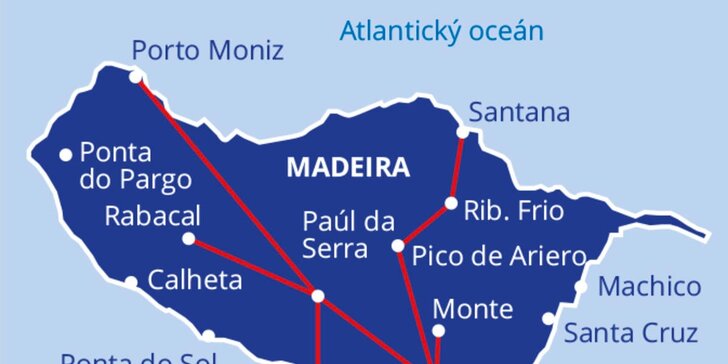 Velký okruh Madeirou: letecký zájezd s průvodcem, 7 nocí s polopenzí a nabitý program