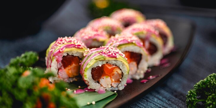 Vouchery na jídlo i pití v nové asijské a sushi restauraci: 500 až 2000 Kč