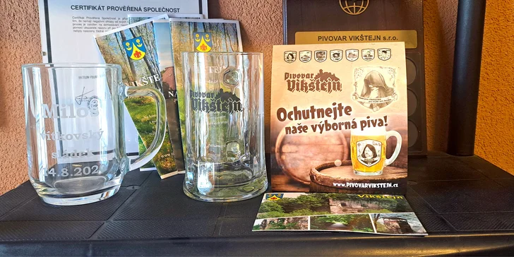 Prohlídka pivovaru Vikštejn s podrobným výkladem a degustací mladých piv pro 1-4 osoby