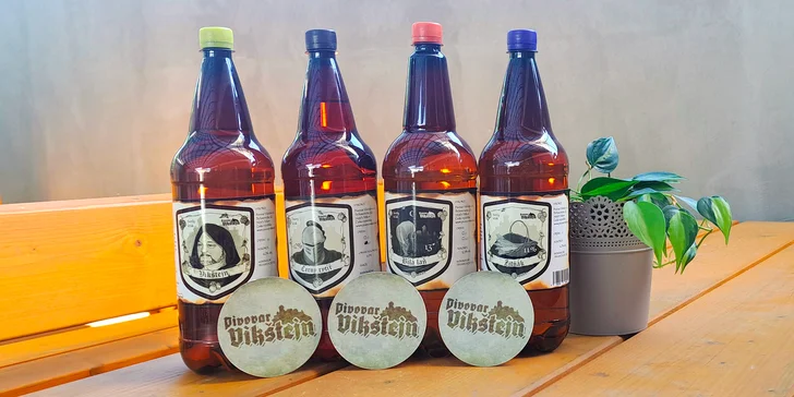 Prohlídka pivovaru Vikštejn s podrobným výkladem a degustací mladých piv pro 1-4 osoby
