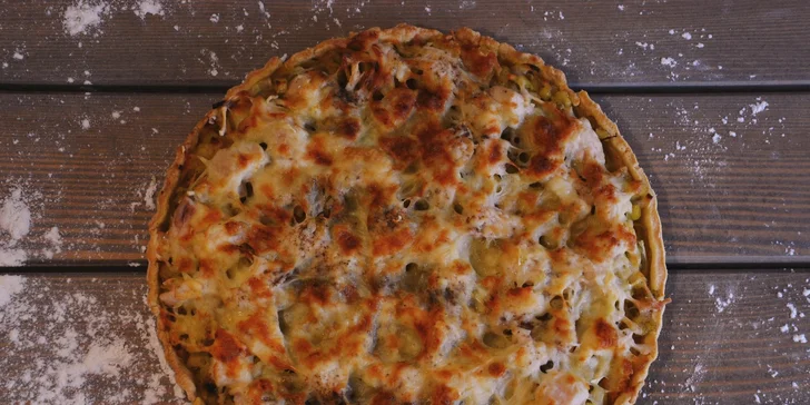 Quiche o váze 1000 g: jahodový, masový, houbový, hovězí, bramborový či oříškový
