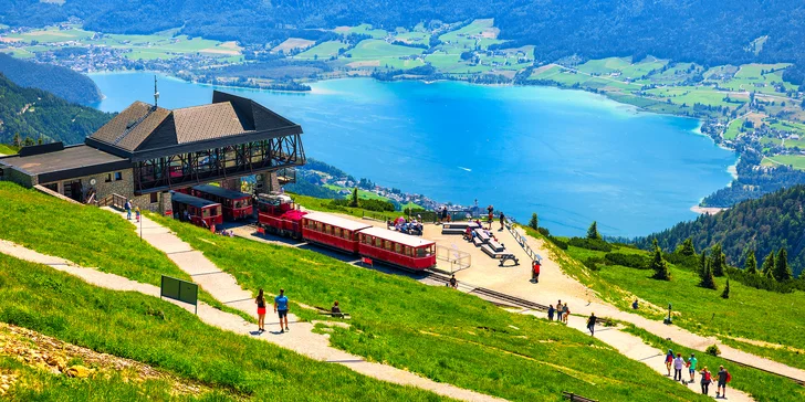1denní výlet po perlách Solné komory: Hallstatt, Wolfgangsee a Schafberg, doprava tam i zpět