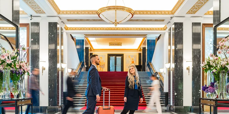 Legendární Grand Hotel International v Praze: pobyt se snídaní, skvělá dostupnost do centra