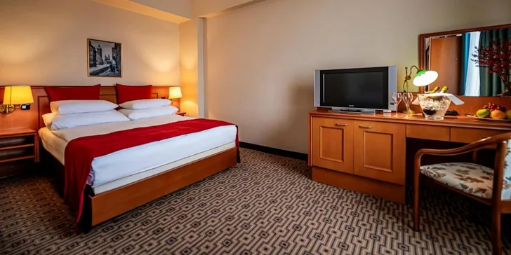 Legendární Grand Hotel International v Praze: pobyt se snídaní, skvělá dostupnost do centra