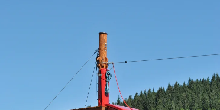 Adrenalin ve vzduchu: 1-6 jízd na zipline o délce 100 m vč. kávy