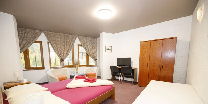 Hotel s pivovarem v Krkonoších: snídaně či polopenze, možnost exkurze i romantické večeře