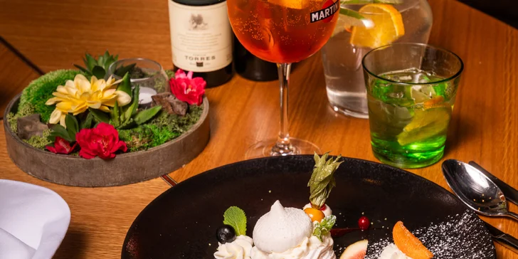 3chodové menu s rumpsteakem a aperolem ve špičkové restauraci Noem Arch