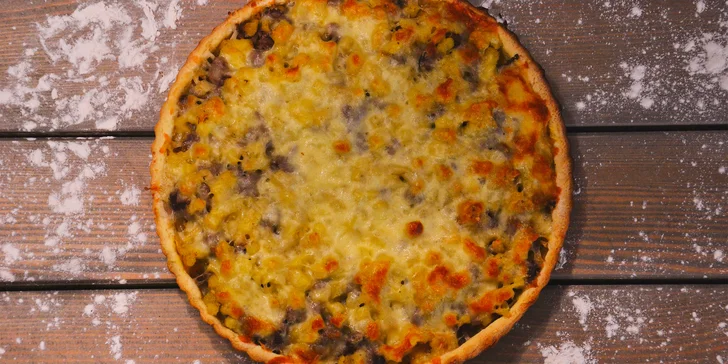 Quiche o váze 1000 g: jahodový, masový, houbový, hovězí, bramborový či oříškový