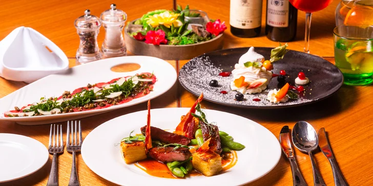 3chodové menu s rumpsteakem a aperolem ve špičkové restauraci Noem Arch