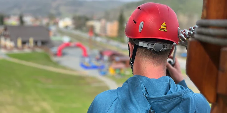 Adrenalin ve vzduchu: 1-6 jízd na zipline o délce 100 m vč. kávy