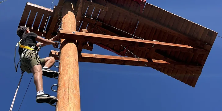 Adrenalin ve vzduchu: 1-6 jízd na zipline o délce 100 m vč. kávy