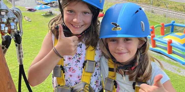 Adrenalin ve vzduchu: 1-6 jízd na zipline o délce 100 m vč. kávy