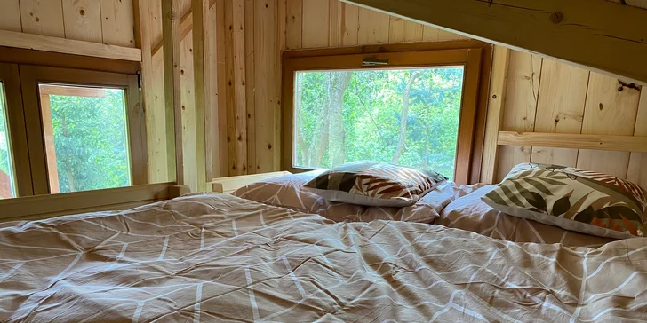 Tiny house s výhledem do krajiny Podkrkonoší pro 2 osoby