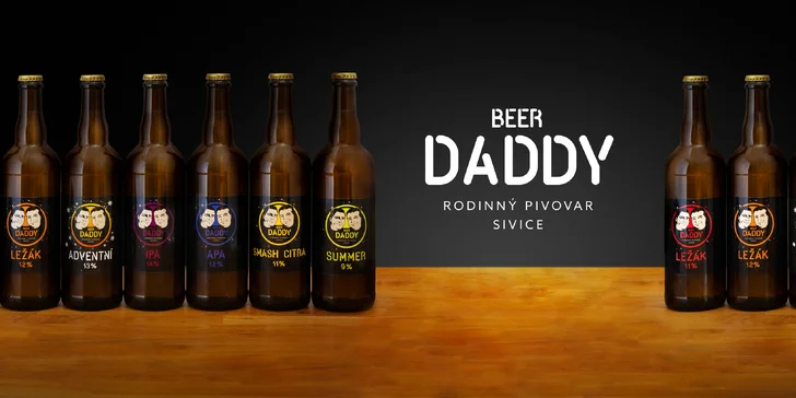 Na den sládkem v rodinném řemeslném pivovaru Beer Daddy až pro 4 osoby