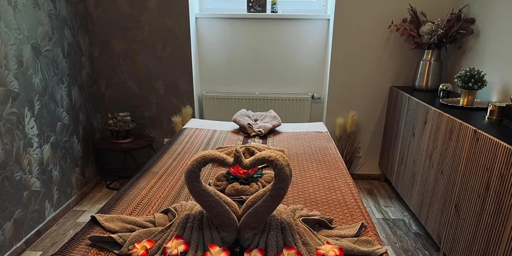 Párová thajská masáž s aromatickými oleji v délce 60–120 min.