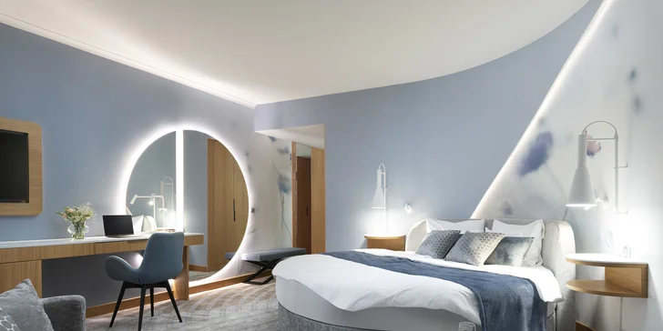 5* luxus v Sárváru: neomezený wellness a 22 bazénů, pokoj s terasou a božská gastronomie