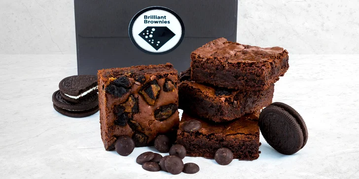 4-16 ks lahodných brownies na odnos s sebou: čokoláda, slaný karamel i oreo