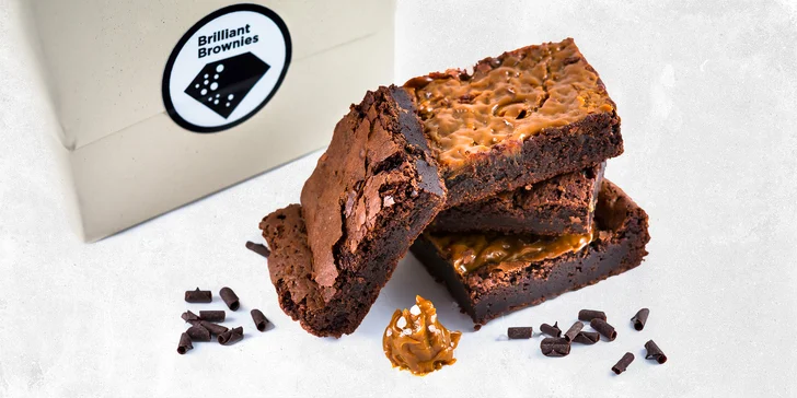 4-16 ks lahodných brownies na odnos s sebou: čokoláda, slaný karamel i oreo