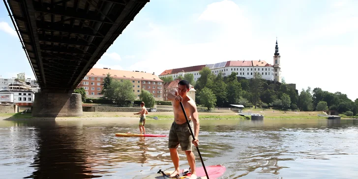 Zapůjčení paddleboardu na celý den na Labském nábřeží v Děčíně pro 1 nebo 2 osoby
