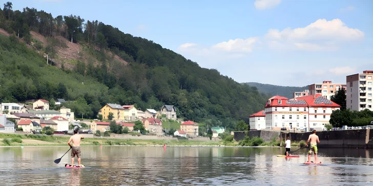 Zapůjčení paddleboardu na celý den na Labském nábřeží v Děčíně pro 1 nebo 2 osoby