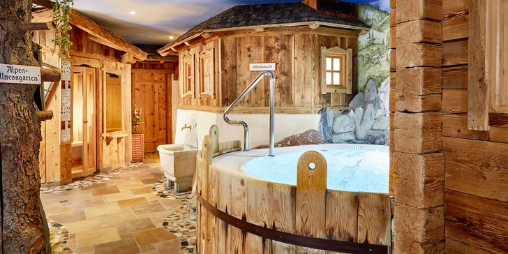 Údolí Gastein: hotel v 1000 m n. m., bohatě vybavený wellness, polopenze a půjčení kol