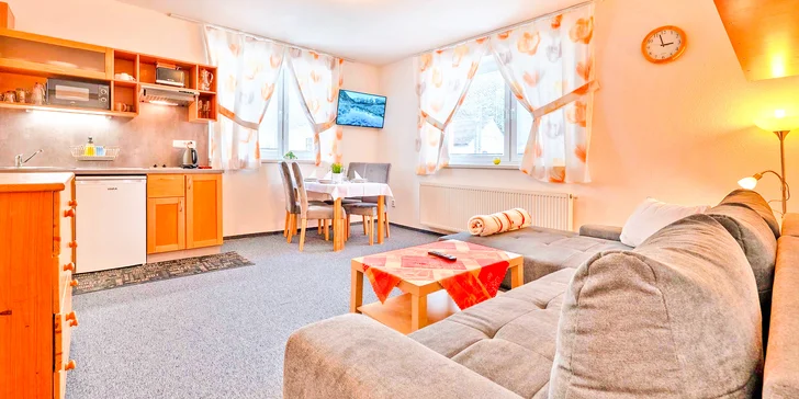 Pobyt v apartmánovém domě v Bešeňové se zahradou, altánem i grilem, kousek od aquaparku