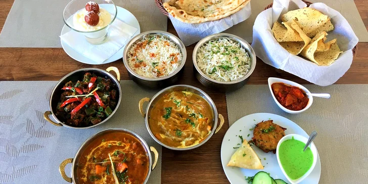 Otevřený voucher v hodnotě 500-1500 Kč na jakékoli jídlo z restaurace Jasmine's Indian