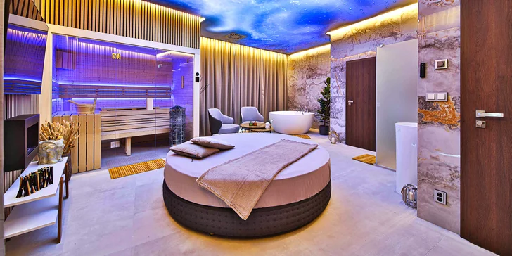 Nové privátní wellness v Hloubětíně: vířivá vana, finská sauna, tři relaxační zóny na výběr a drink
