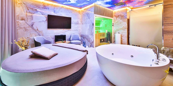 Nové privátní wellness v Hloubětíně: vířivá vana, finská sauna, tři relaxační zóny na výběr a drink
