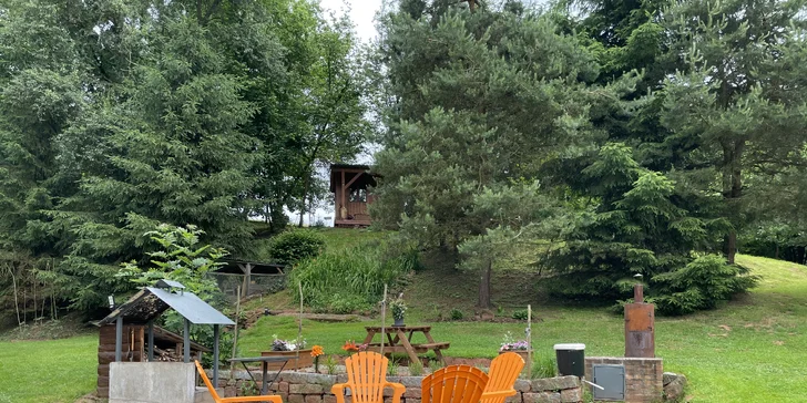 Tiny house s výhledem do krajiny Podkrkonoší pro 2 osoby