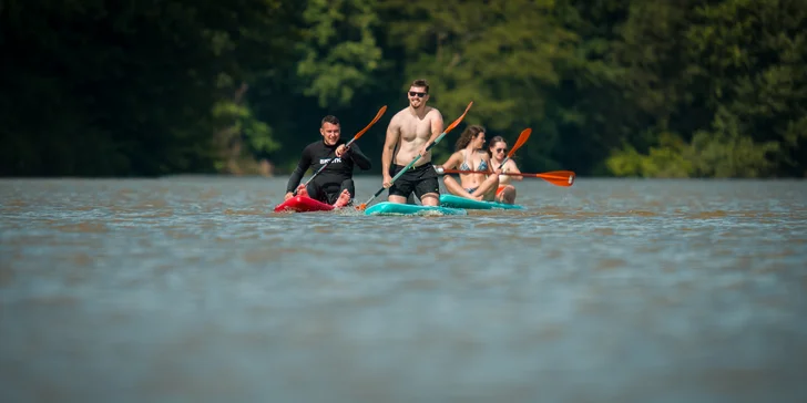 Hodina pádlování na paddleboardu pro 1 osobu na Holoubkovském rybníku