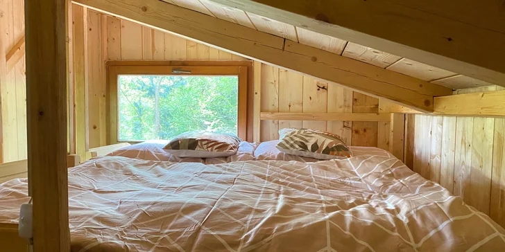 Tiny house s výhledem do krajiny Podkrkonoší pro 2 osoby