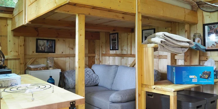 Tiny house s výhledem do krajiny Podkrkonoší pro 2 osoby