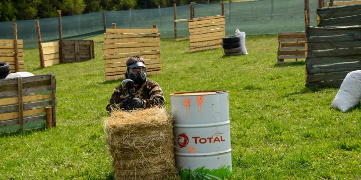Paintball pro děti i dospělé: půjčení vybavení, 120min. hra a pro děti menší kuličky, které nebolí