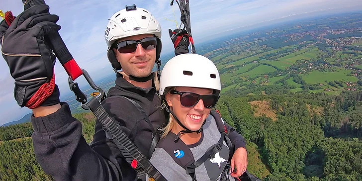 Tandemový paragliding: adrenalinový termický let v Beskydech pro 1 osobu