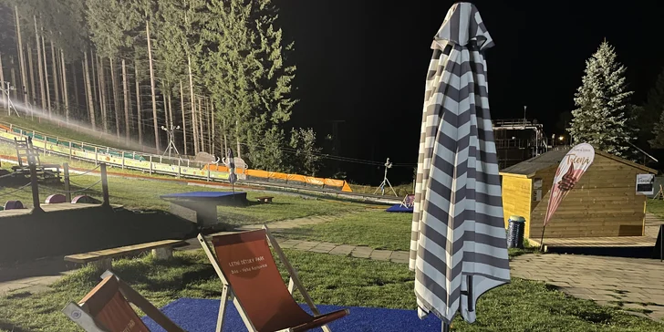 Vstup do Dětského letního parku i rodinný zážitkový večer s lanovkou a špekáčky na Bílé