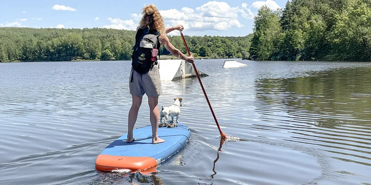 Zapůjčení paddleboardu vč. pádla na jezeře v Ejpovicích: 1 hod. i celý den
