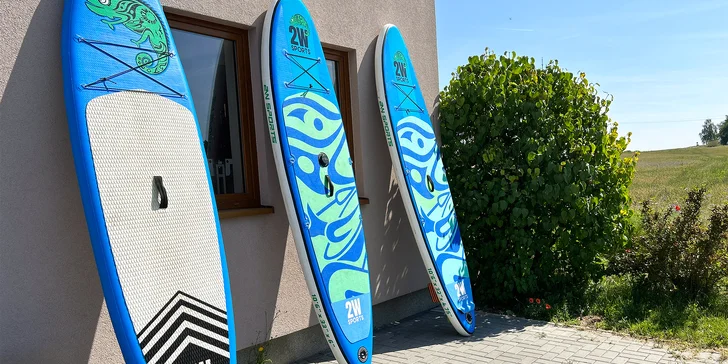 Zapůjčení paddleboardu s vybavením i křídlem na windsurf na 1 nebo 2 dny