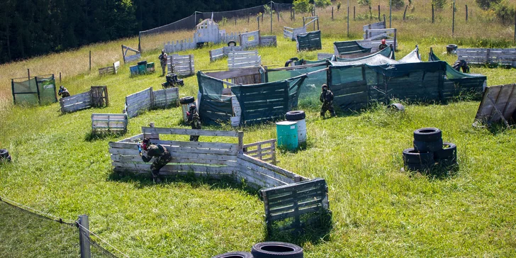Paintball pro děti i dospělé: půjčení vybavení, 120min. hra a pro děti menší kuličky, které nebolí