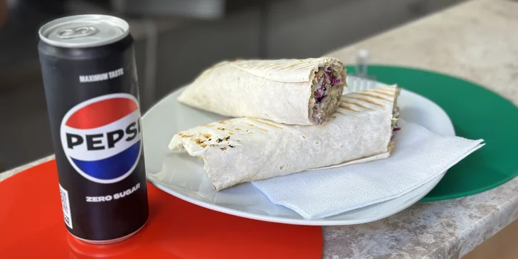 Kebab box s rýži či hranolky nebo dürüm tortilla s nápojem pro jednoho i dva