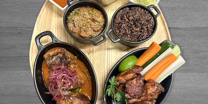 Tříchodové kubánské menu i s drinky nebo vínem podle výběru pro 2 osoby