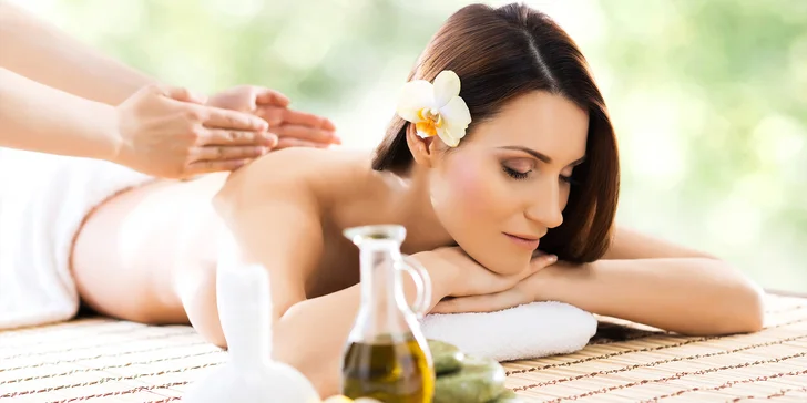 Aroma masáž: záda a šíje, končetiny nebo i celé tělo, 35–80 min.