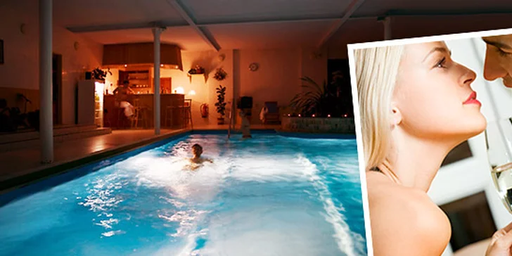 Romantická noc s wellness a lahví sektu