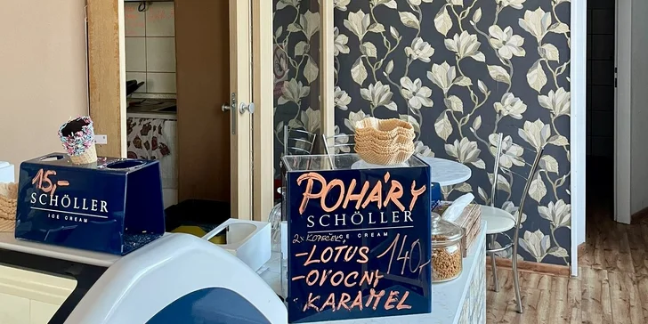 Zmrzlinový pohár pro 1 i 2 osoby či box plný zmrzliny na odnos s sebou