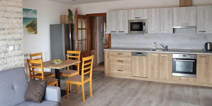 Apartmány v Horní Plané s výhledem na Lipno: venkovní posezení s grilem, infrasauna